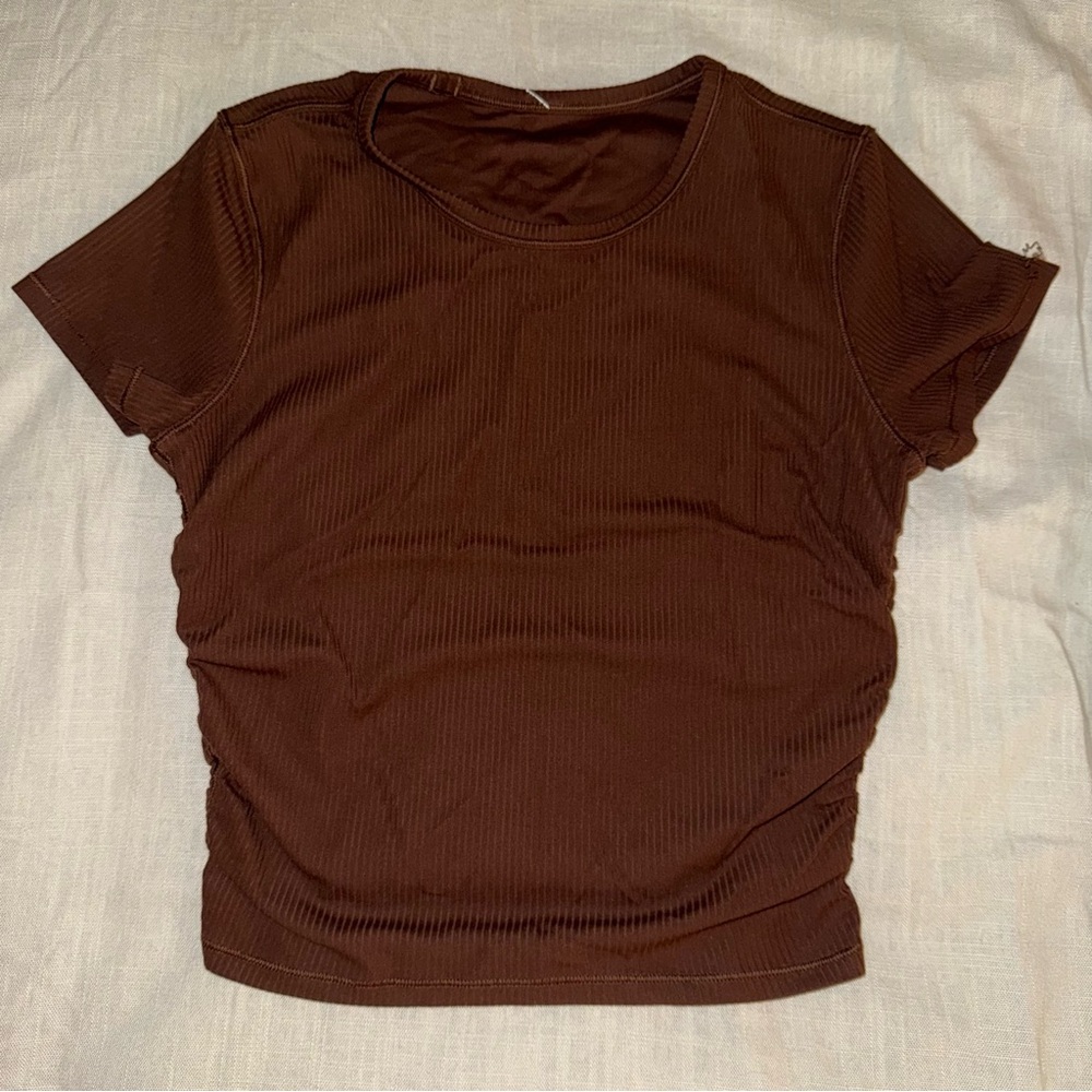 Brown Ribbed lululemon top